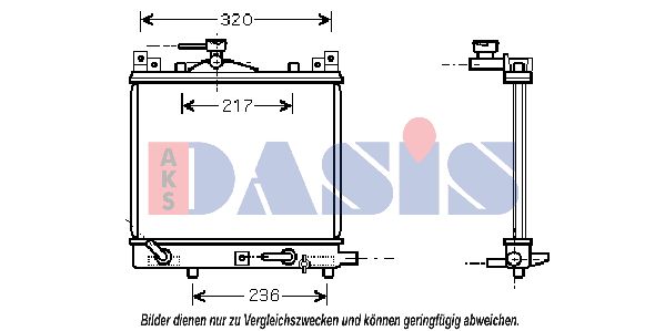 AKS DASIS radiatorius, variklio aušinimas 320000N